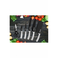 Set cutite 8 piese cu suport din acril Herzberg, argintiu, HG-MSN8SLV